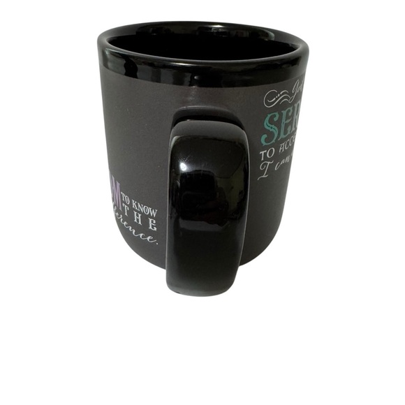 NWOT 12 Step Serenity Prayer Inspirational Black Ceramic Mug 16 oz - Picture 4 of 7